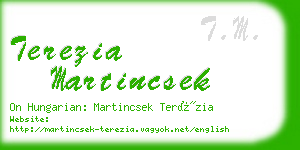 terezia martincsek business card